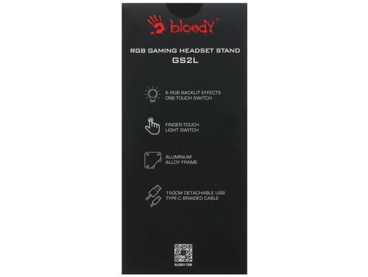 Игровые наушники проводные A4Tech Bloody GS2L подставка для наушников черный